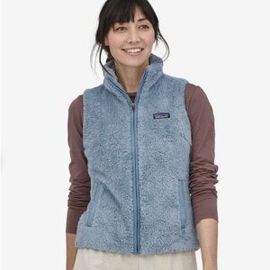 patagonia fleece Los Gatos‎ Vest Women Medium Blue Light Navy Warm Soft Pockets
